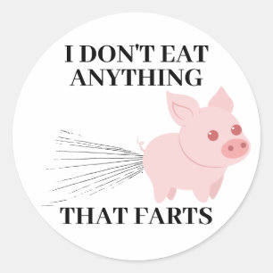 Adesivo Vegetariano Eu não como nada que faça mal