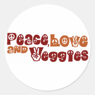 Adesivo Vegetarianos do amor da paz