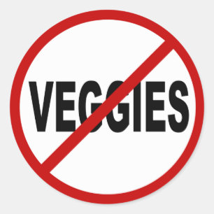 Adesivo Vegetarianos do ódio Veggies/No permitidos a