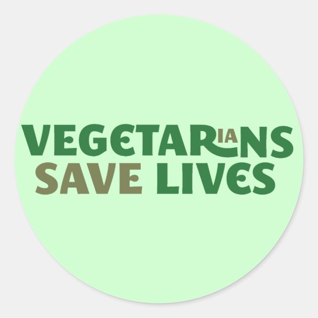 Adesivo Vegetarianos salvam vidas (Frente)