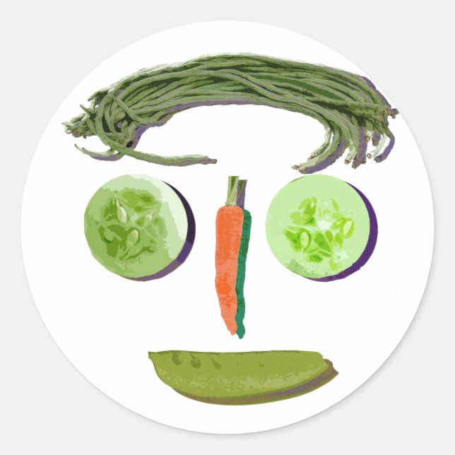 Adesivo Veggie Face (Frente)