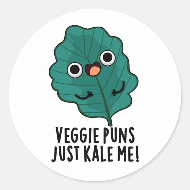 Adesivo Veggie Puns Apenas Me Matou Engraçado Comida Pun (Frente)