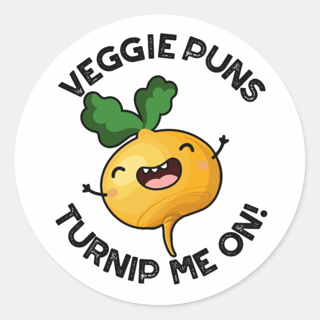 Adesivo Veggie Puns Me Nadando Com Um Engraçado Vegetal (Frente)