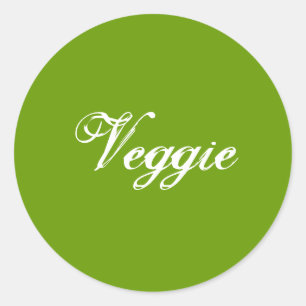 Adesivo Veggie. Verde. Slogan.