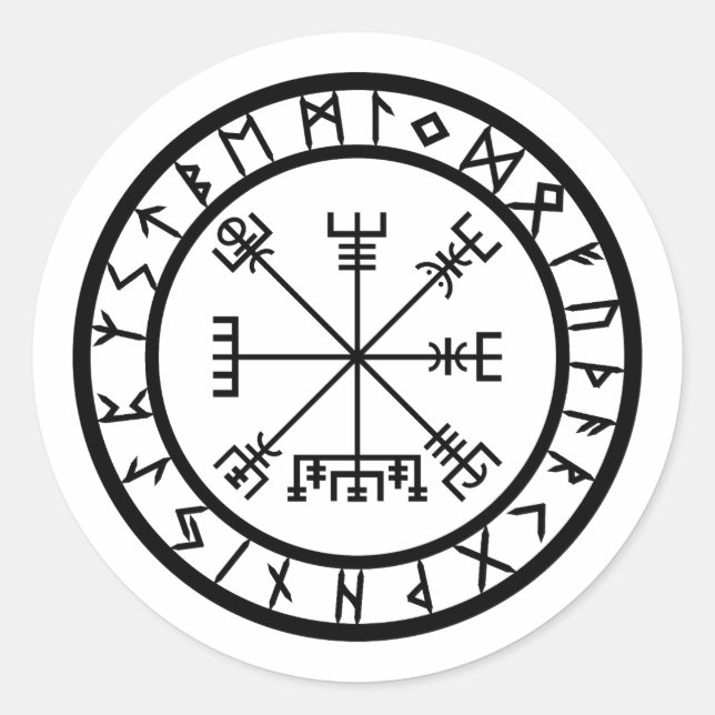 Adesivo Vegvisir - Círculo Rune (Frente)