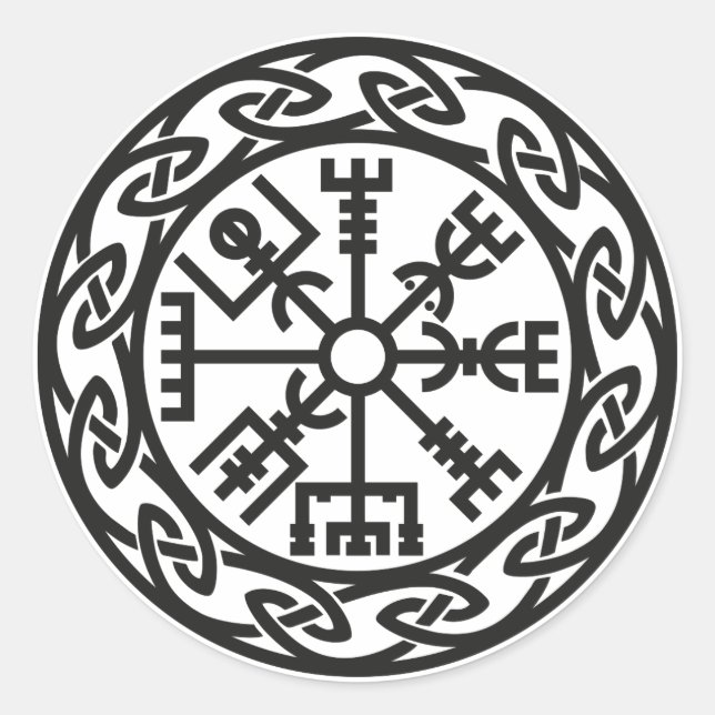 Adesivo Vegvísir, Islândia, Traveler's Charm, Proteção (Frente)