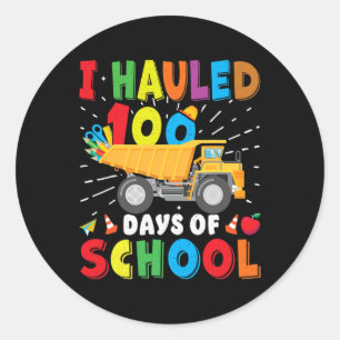 Adesivo Veículo De Construção 100 Dias De Roupa De Escola