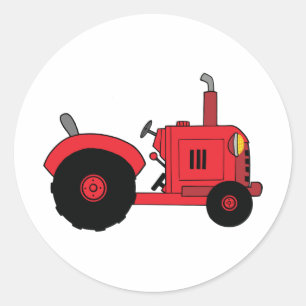 Adesivo Veículo Trator Vermelho da Fazenda