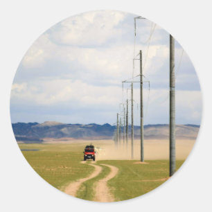 Adesivo Veículos 4X4 em Estrada de Terra, Deserto de Gobi