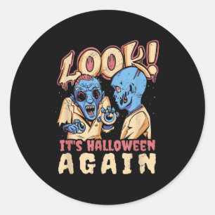 Adesivo Veja O Seu Halloween Novamente L Engraçado Zombie 
