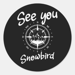 Adesivo Vejo Você Em Snowbird Usa Vacinação Ski Comp