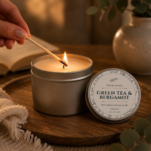 Adesivo Vela Botânica Cremosa de Leite Quente e Elegante