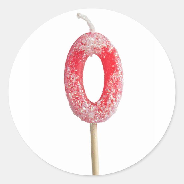 Adesivo Vela de aniversário 0 (Frente)