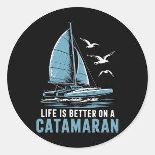 Adesivo Vela de barco Navegação Velejador Catamarã Vela