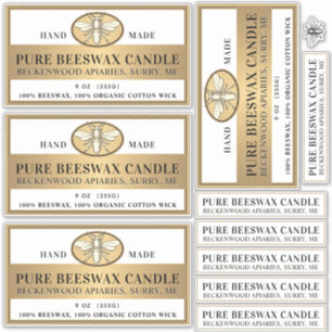 Adesivo Vela de cera de abelhas Mate branco ou abelha de o