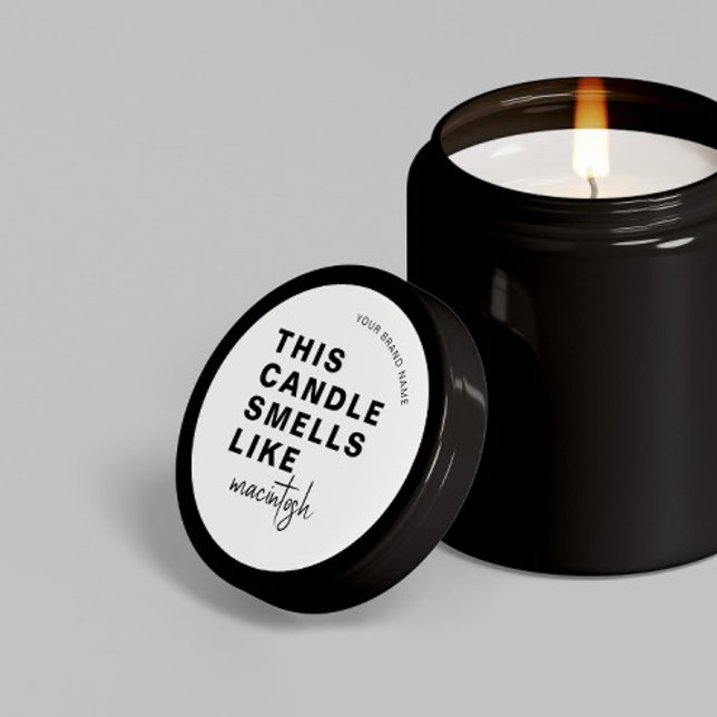 Adesivo Vela de Soja Caseira Caligrafia Chic Branco Clássi (Criador carregado)