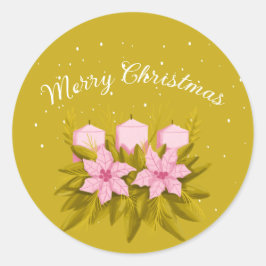 Adesivo Vela decorativa de Natal feliz