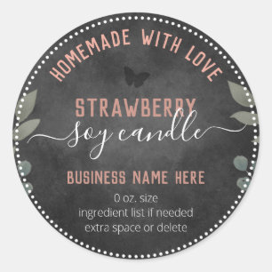 Adesivo Vela Empresarial Personalizada Borboletas Florais
