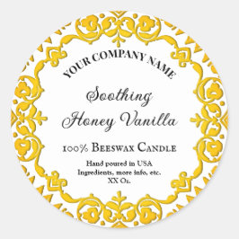 Adesivo Vela Floral Amarelo-Russo Editável