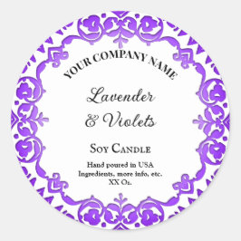 Adesivo Vela Floral Rústica Editável