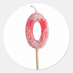 Adesivo Vela número 0 do aniversário