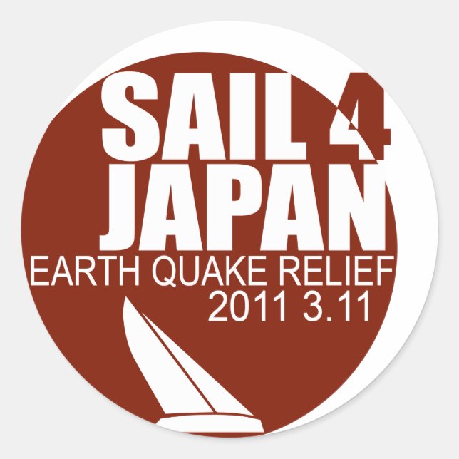 Adesivo Vela para o Japão Sticker (Frente)