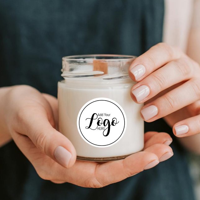 Adesivo Vela Perfumada com Logotipo Personalizado Simples  (Criador carregado)