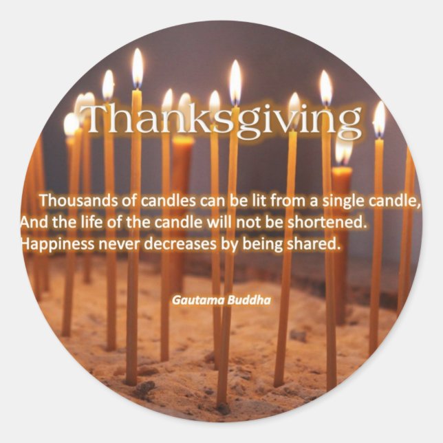 Adesivo Velas de Ação de Graças (Frente)