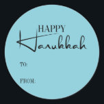 Adesivo Velas de Feriado Moderno Feliz Hanukkah<br><div class="desc">Personalize o texto personalizado acima. Você pode encontrar itens de coordenação adicionais na nossa coleção "Modern Happy Hanukkah Candles".</div>