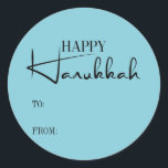 Adesivo Velas de Feriado Moderno Feliz Hanukkah<br><div class="desc">Personalize o texto personalizado acima. Você pode encontrar itens de coordenação adicionais na nossa coleção "Modern Happy Hanukkah Candles".</div>