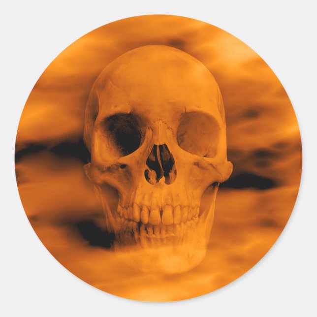 Adesivo Velas de invólucro de horror gótico do crânio de H (Frente)
