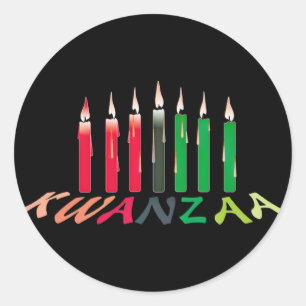 Adesivo Velas de Kwanzaa