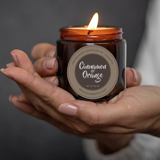 Adesivo Velas Embalagem Produto Natural do Círculo Castanh (Criador carregado)