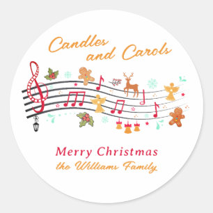 Adesivo Velas Musicais e Festas de Natal em Família