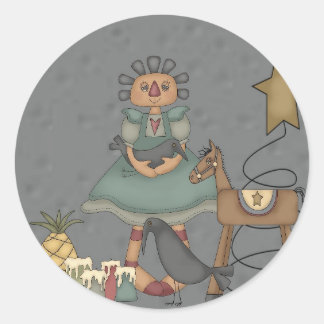 Adesivo Velas primitivas da estrela da lata do corvo do