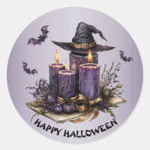 Velas Roxas do Halloween Mordem Assustador