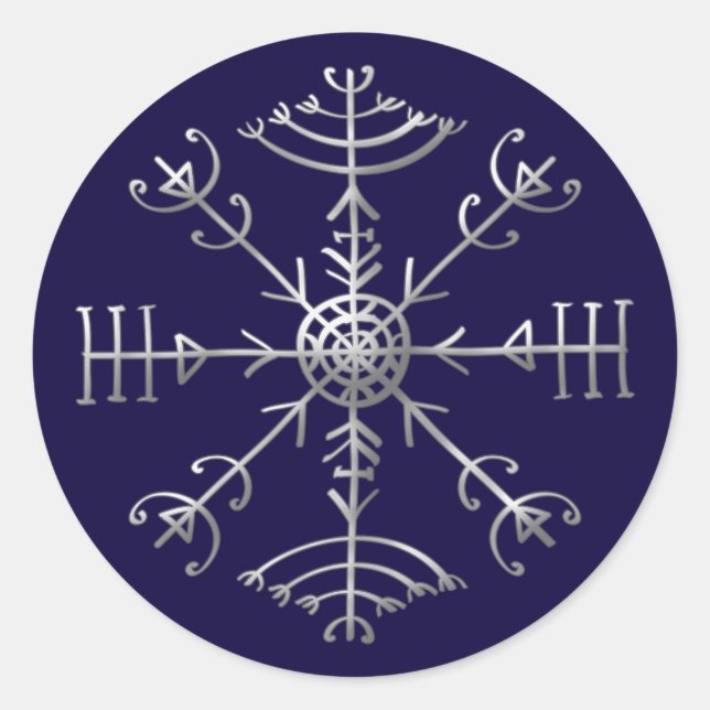 Adesivo Veldismaga, Islândia, Proteção, Rune, Magia (Frente)