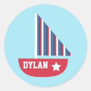 Adesivo Veleiro bonito náutico para marinheiros pequenos