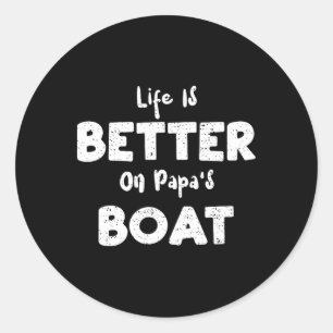 Adesivo Velejar é melhor no barco do papai - Boat Sayin