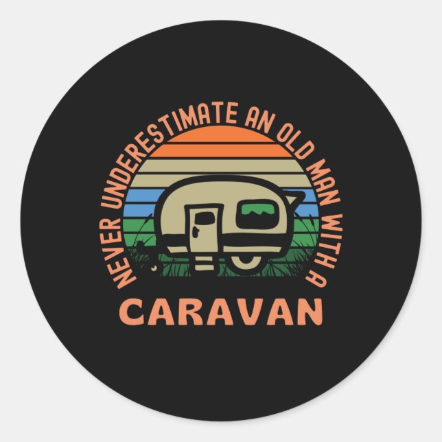 Adesivo Velho Caravana Engraçado Caravana (Frente)