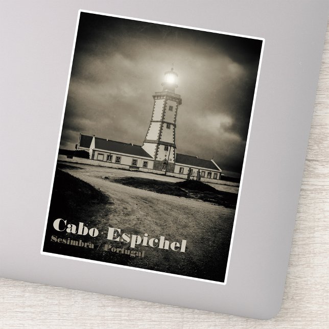 Adesivo Velho farol em uma noite de tempestade (Old lighthouse on a storm night. sticker)