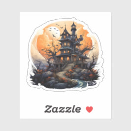 Adesivo Velho Halloween Spooky Casa Assombrada