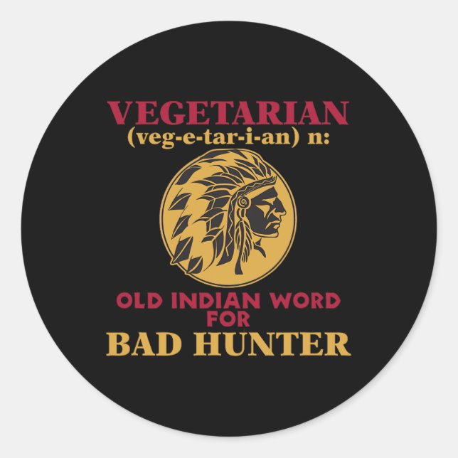 Adesivo Velho Índio Vegetariano Para Byd Hunter (Frente)