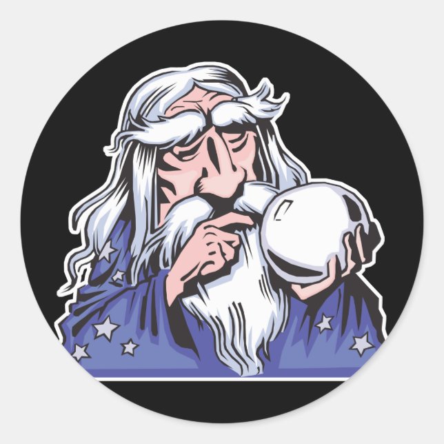 Adesivo velho mago branco merlin (Frente)