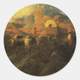 Adesivo Velho Oeste Americano, Trilha Overland por Johnson