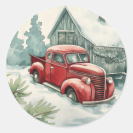 Adesivo Velho Red Truck Natal