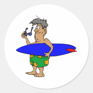 Adesivo Velho Surfer Dude