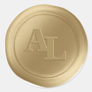 Adesivo Velhos Dourados Selos Monogramas Vinhetas de Casam