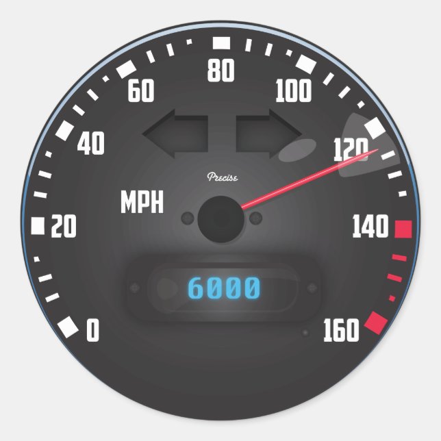 Adesivo velocímetro de carro de corrida (Frente)