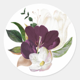 Adesivo Veludo Floral Ameixa Escura